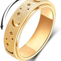 Jewelry wholesale Classic Stainless Steel Fine Jewelry Moon Stars Rotatable Finger Rings