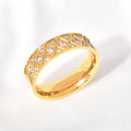 Jewelry wholesale Punk Hip Hop Jewelry Stainless Steel Prismatic Zircon Finger Rings