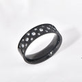 Jewelry wholesale Punk Hip Hop Jewelry Stainless Steel Prismatic Zircon Finger Rings