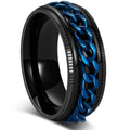 Jewelry wholesale Hip Hop Stainless Steel Fine Jewelry Cuban Chain Rotating Rings