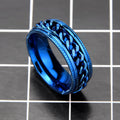 Jewelry wholesale Hip Hop Stainless Steel Fine Jewelry Cuban Chain Rotating Rings