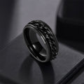 Jewelry wholesale Hip Hop Stainless Steel Fine Jewelry Cuban Chain Rotating Rings