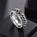 Jewelry wholesale Hip Hop Stainless Steel Fine Jewelry Cuban Chain Rotating Rings