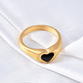 Jewelry wholesale Dainty Retro Stainless Steel Shell Heart Rings Women Fine Jewelry