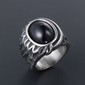 Jewelry wholesale Wholesale Retro Stainless Steel  Stones Squama Pattern Carve Rings