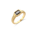 Jewelry wholesale Vintage Design Fine Jewelry Geometric Stones 18K Gold Plated Rings