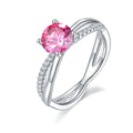 Jewelry wholesale Hot Sale Jewelry 1ct 1.0ct 6.5mm Moissanite S925 Silver Wedding Ring
