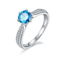 Jewelry wholesale Luxury 1ct 6.5mm Moissanite Diamond Claw Setting Wedding Ring