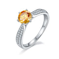 Jewelry wholesale Luxury 1ct 6.5mm Moissanite Diamond Claw Setting Wedding Ring