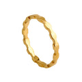 Jewelry wholesale Concise 18K Gold Plated Stainless Steel Geometric Couple Rings
