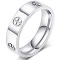 Jewelry wholesale Fashion Classic Stainless Steel Jewelry PVD Cross Pattern Rings