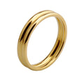 Jewelry wholesale Hot Selling Double Layer Vacuum Plating 18K Gold Bicyclic Ring