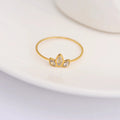 Jewelry wholesale New Arrival Fine Jewelry CZ Three Leaves Zircon Rings For Gift
