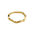 Jewelry wholesale Trendy Fine Jewelry Stainless Steel High Polish Geometric Ripple Rings