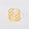 Jewelry wholesale Wholesale Fine Jewelry 18K Gold Plated Multi Wire Twine Rings