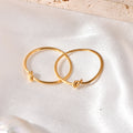 Jewelry wholesale Casual Concise Design Jewelry 18K Gold Plated Knot Couple Ring