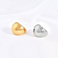 Jewelry wholesale Casual Trendy Jewelry High Polish Arc Surface 18K Gold Plated Ring