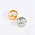 Jewelry wholesale Casual Trendy Jewelry High Polish Arc Surface 18K Gold Plated Ring