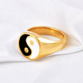 Jewelry wholesale Chinese Style Diagram of Yin and Yang Taiji Pattern Finger Rings