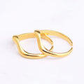 Jewelry wholesale Classic Trendy Stainless Steel Jewelry Ripple Curve Shape Couple Rings