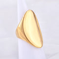 Jewelry wholesale Fashion High Polish Oval Arc Geometric Shape Finger Rings Fine Jewelry