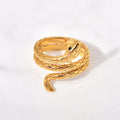 Jewelry wholesale High Quality Snake Shape 18K Gold Plated Jewelry Engrave Ring