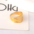 Jewelry wholesale Hot Selling Jewelry Non Tarnish Wrinkle Irregular Texture Ring
