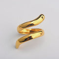 Jewelry wholesale Hot Selling Punk Retro Jewelry 18K Gold Plated Twine Snake Rings