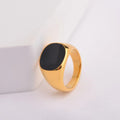 Jewelry wholesale Retro Fashion Fine Jewelry Flat Black Geometric Band Finger Ring