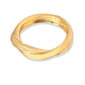 Jewelry wholesale Simple Design Stainless Steel Fine Jewelry Double Layer Twist Ring