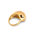 Jewelry wholesale Wholesale Half Empty Chunky 304 Stainless Steel Band Ring, Waterproof