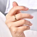Jewelry wholesale Wholesale Glossy Irregular Wavy Shape Stainless Steel Couple Rings
