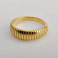 Jewelry wholesale Wholesale Retro 18K Gold Plated Stripe Engraving Ring