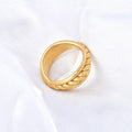 Jewelry wholesale Wholesale Trendy Twist Irregular Shape 18K Gold Plated Finger Rings