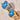 Jewelry wholesale Luxury Punk Men Jewelry Blue Gemstone Crave Dainty Pattern Signet Ring
