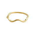 Jewelry wholesale Hot Sale Classic 18K Gold Plated Geometric Wave Curve Shape Ring