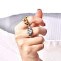Jewelry wholesale Unique 18K Gold Plated Irregular Geometric Jewelry Adjustable Rings