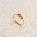 Jewelry wholesale Retro 18K Gold Plated Geometric Multicolor Colorful Zircon Inlaid  Ring
