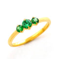 Jewelry wholesale Retro 18K Gold Plated Geometric Multicolor Colorful Zircon Inlaid  Ring