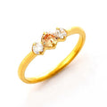 Jewelry wholesale Retro 18K Gold Plated Geometric Multicolor Colorful Zircon Inlaid  Ring