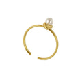 Jewelry wholesale Dainty Elegant 18K Gold Plated Fine Jewelry Knot Pearl Adjustable Ring