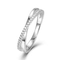 Jewelry wholesale 2024 New Arrival X Cross Shape 925 Silver Couple Moissanite Rings Set