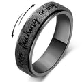 Jewelry wholesale Hot Selling Stainless Steel Jewelry Best Wishes Rotatable Letter Ring
