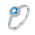 Jewelry wholesale Dainty Trendy Inlay Round 0.5ct Moissanite Wedding Couple Ring