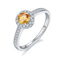 Jewelry wholesale Dainty Trendy Inlay Round 0.5ct Moissanite Wedding Couple Ring