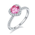 Jewelry wholesale Lover Wedding Ring Heart Shape 1ct Moissanite Stone 925 Silver Ring