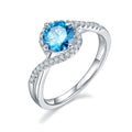 Jewelry wholesale Trendy 1ct Moissanite Jewelry Side-stone 925 Silver Engagement Rings