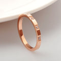 Jewelry wholesale Classic Concise Design Stainless Steel Zircon PVD Couple Rings