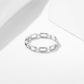 Jewelry wholesale Trendy Geometric Fashion Hollow Rectangle Link Waterproof Couple Ring