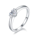 Jewelry wholesale Classic Fine Jewelry 925 Silver 0.5ct Heart Shape Moissanite Ring